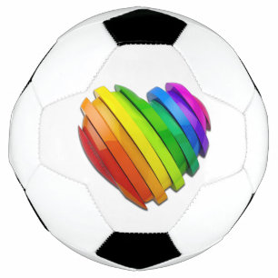 SlipperyJoe's sculptural three‑dimensional heart b Soccer Ball