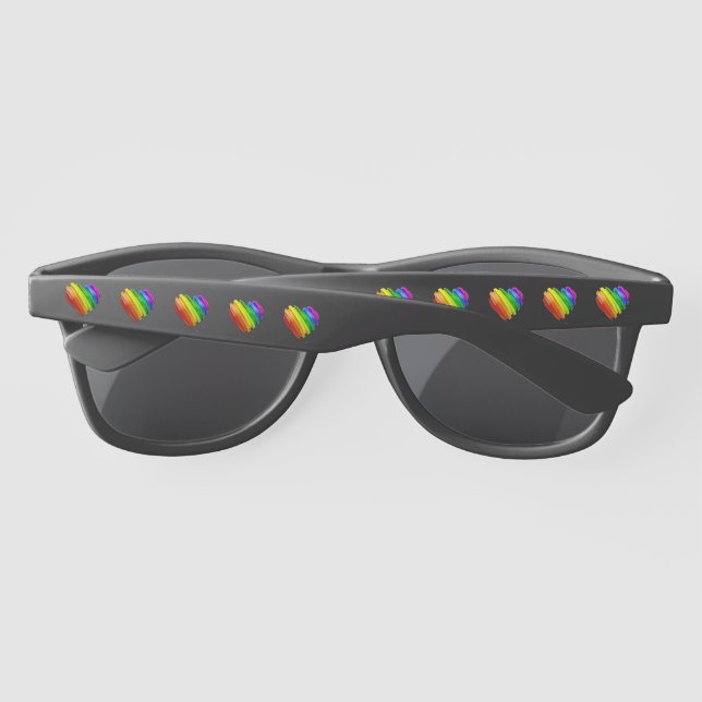 SlipperyJoe's sculptural three‑dimensional heart b Sunglasses (Back)