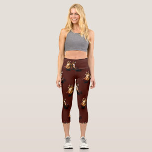 SlipperyJoe's shirtless men back-to-back Christmas Capri Leggings