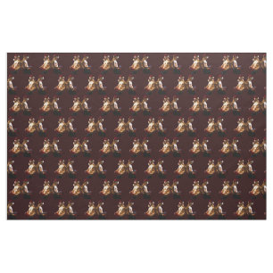 SlipperyJoe's shirtless men back-to-back Christmas Fabric