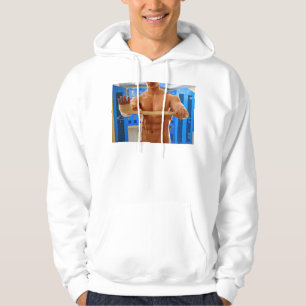 SlipperyJoe's shirtless muscular man abs chest sho Hoodie