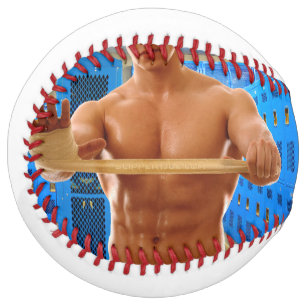 SlipperyJoe's shirtless muscular man abs chest sho Softball