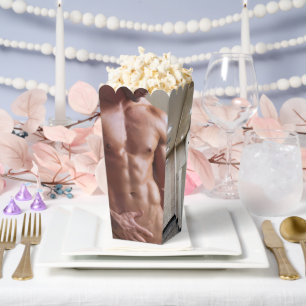 SlipperyJoe's shirtless muscular man torso sixpack Favor Box