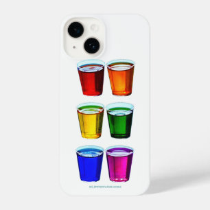 SlipperyJoe's shot glasses liquid pride colours ce iPhone 14 Case