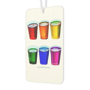 SlipperyJoe's shot glasses six cups arranged horiz Air Freshener