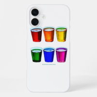 SlipperyJoe's shot glasses six cups arranged horiz
