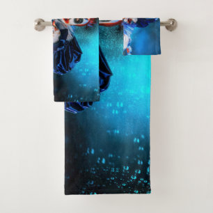 SlipperyJoe's sinister Halloween clown figure smea Bath Towel Set