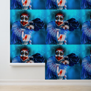SlipperyJoe's sinister Halloween clown figure smea Wallpaper