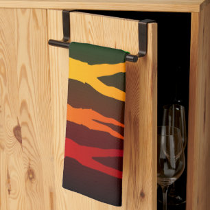 Slipperyjoe's six standing silhouettes arms raised kitchen towel