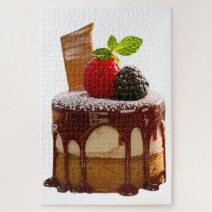 SlipperyJoe's small elegant cylindrical dessert sm Jigsaw Puzzle