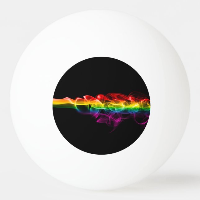 SlipperyJoe's smoke vivid rainbow-colours celebrat Ping Pong Ball (Front)