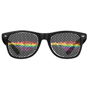 SlipperyJoe's smoke vivid rainbow-colours celebrat Retro Sunglasses