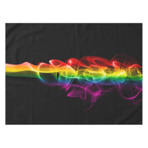 SlipperyJoe's smoke vivid rainbow-colours celebrat Tablecloth
