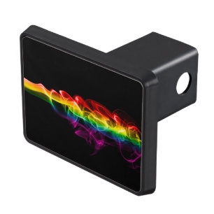 SlipperyJoe's smoke vivid rainbow-colours celebrat Trailer Hitch Cover