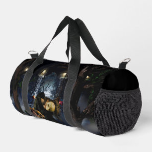 SlipperyJoe's spooky Halloween scary woods large i Duffle Bag