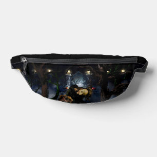 SlipperyJoe's spooky Halloween scary woods large i Fanny Pack