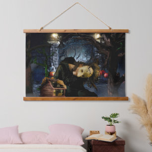SlipperyJoe's spooky Halloween scary woods large i Hanging Tapestry