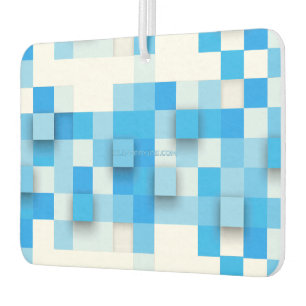 SlipperyJoe's squares artwork mosaic modern three- Air Freshener