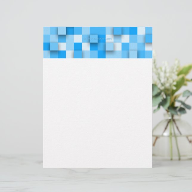 SlipperyJoe's squares artwork mosaic modern three- Letterhead (Standing Front)