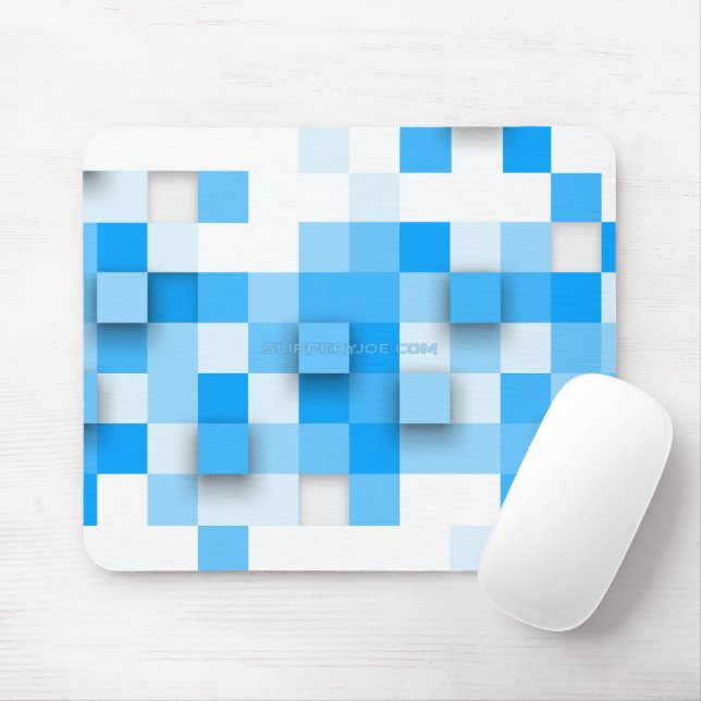 SlipperyJoe's squares artwork mosaic modern three- Mouse Pad (With Mouse)