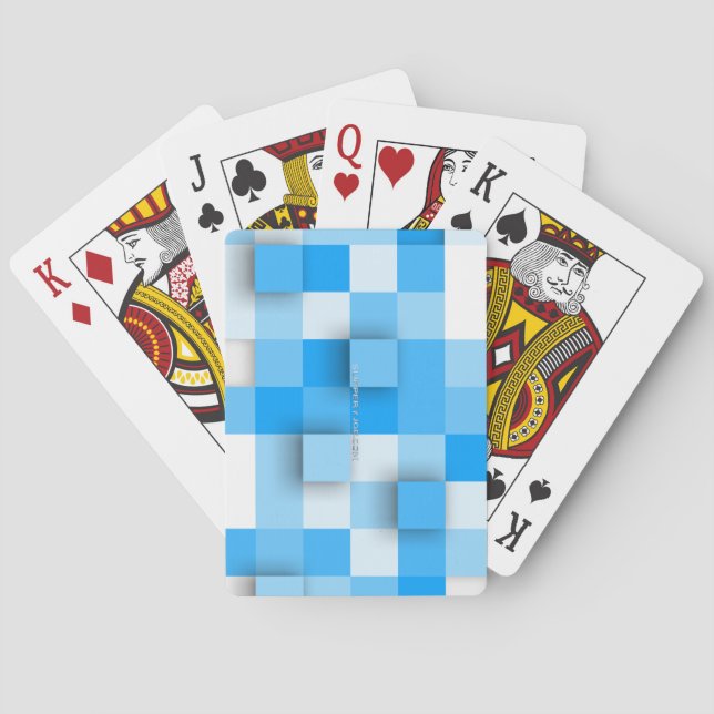 SlipperyJoe's squares artwork mosaic modern three- Playing Cards (Back)