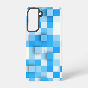SlipperyJoe's squares artwork mosaic modern three- Samsung Galaxy Case