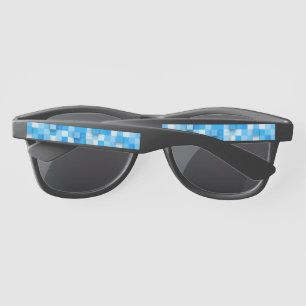 SlipperyJoe's squares artwork mosaic modern three- Sunglasses