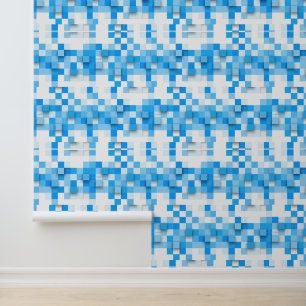 SlipperyJoe's squares artwork mosaic modern three- Wallpaper