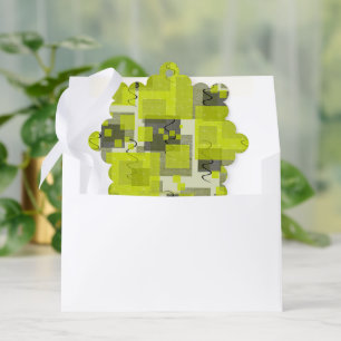 SlipperyJoe's St. Patrick's Day green Irish modern Ornament Card