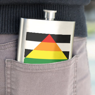 SlipperyJoe's Straight Ally Flag gay gifts LGBTQIA Hip Flask