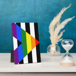 SlipperyJoe's Straight Ally Flag gay gifts LGBTQIA Plaque