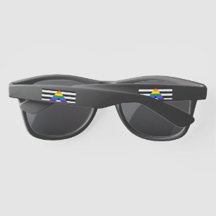 SlipperyJoe's Straight Ally Flag gay gifts LGBTQIA Sunglasses