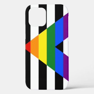 SlipperyJoe's straight ally flag smooth rainbow gr iPhone 12 Pro Case