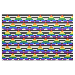 SlipperyJoe's straight ally flag smooth rainbow gr Fabric