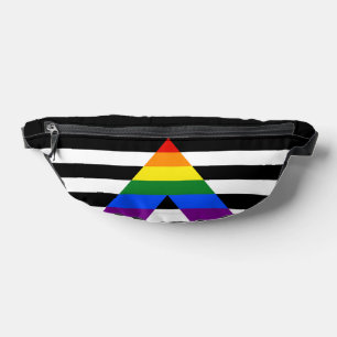 SlipperyJoe's straight ally flag smooth rainbow gr Fanny Pack
