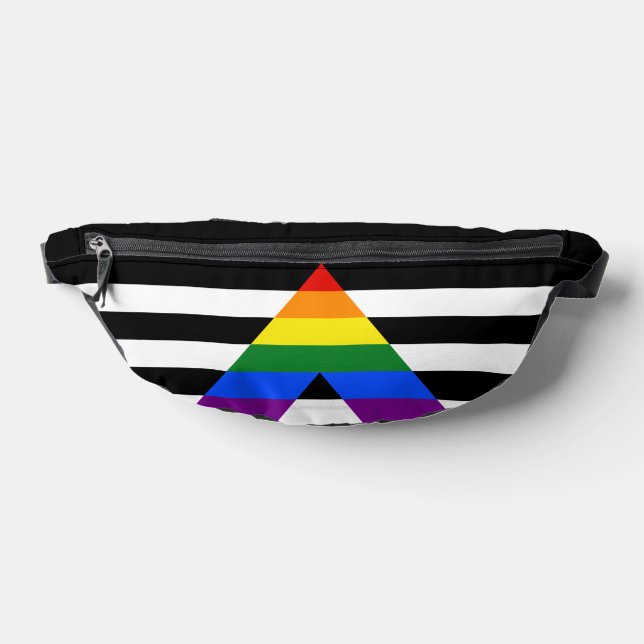 SlipperyJoe's straight ally flag smooth rainbow gr Fanny Pack (Lay Down)