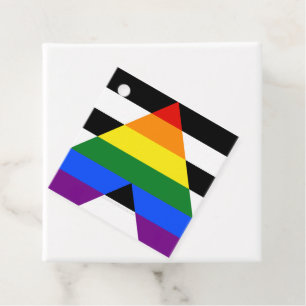 SlipperyJoe's straight ally flag smooth rainbow gr Favour Tags
