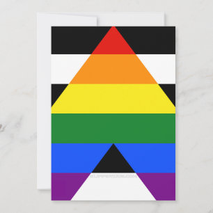SlipperyJoe's straight ally flag smooth rainbow gr Holiday Card