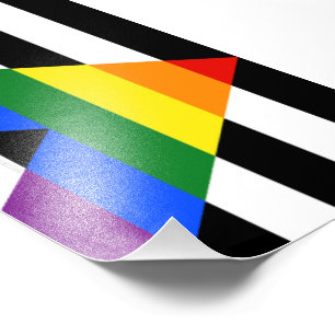 SlipperyJoe's straight ally flag smooth rainbow gr Photo Print