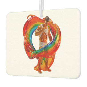 SlipperyJoe's striking modern Pride-themed masculi Air Freshener