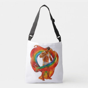 SlipperyJoe's striking modern Pride-themed masculi Crossbody Bag