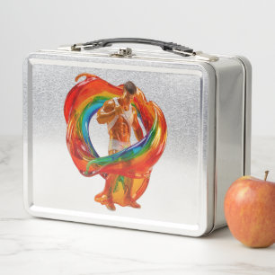 SlipperyJoe's striking modern Pride-themed masculi Metal Lunch Box