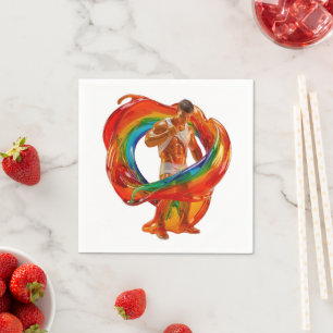 SlipperyJoe's striking modern Pride-themed masculi Napkin