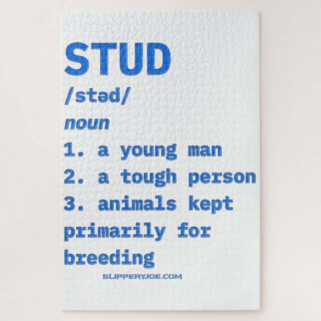 SlipperyJoe's stud definition animals dictionary b Jigsaw Puzzle (Vertical)