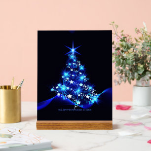 SlipperyJoe's stylized glowing Christmas tree brig Acrylic Sign