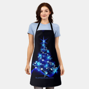 SlipperyJoe's stylized glowing Christmas tree brig Apron