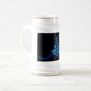 SlipperyJoe's stylized glowing Christmas tree brig Beer Stein