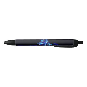 SlipperyJoe's stylized glowing Christmas tree brig Black Ink Pen