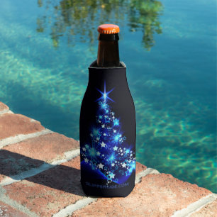 SlipperyJoe's stylized glowing Christmas tree brig Bottle Cooler