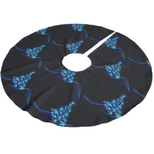 SlipperyJoe's stylized glowing Christmas tree brig Brushed Polyester Tree Skirt